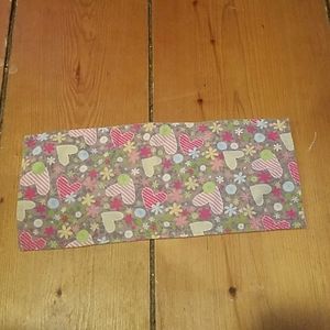 Double sided burp clothe for a baby.